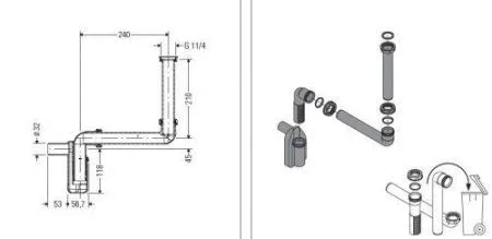 Сифон для раковины Duravit 0050730000