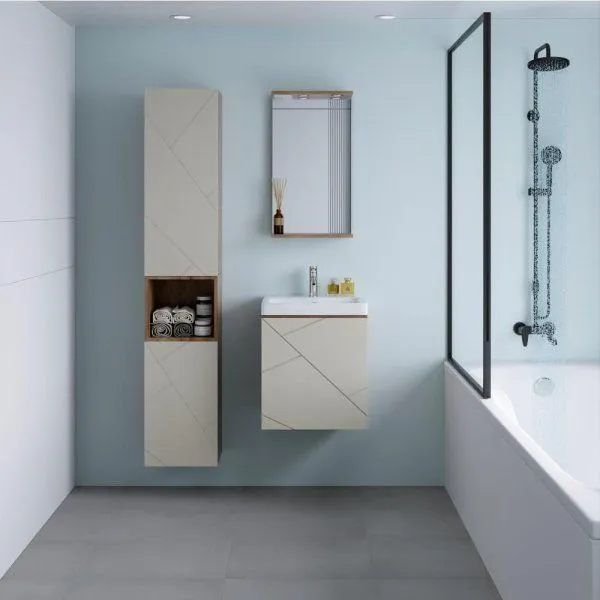 Зеркало Бриклаер КРИСТАЛЛ 40 см, дуб крафт табачный