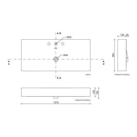 Раковина Tecla Touch TC06011 100