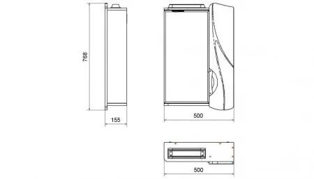 Шкаф-зеркало Velvex Belvento Fly 50