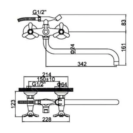 Смеситель Ledeme L2712 хром