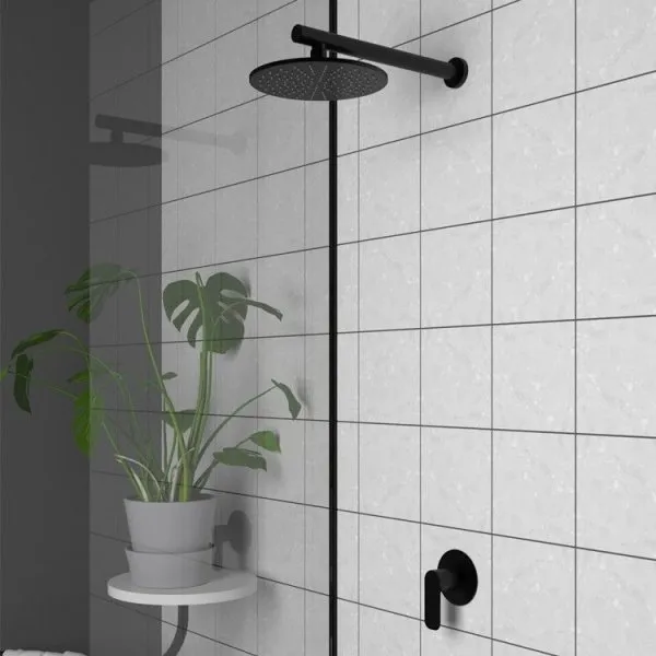 Держатель для верхнего душа Paini 350 мм. круглый, черный