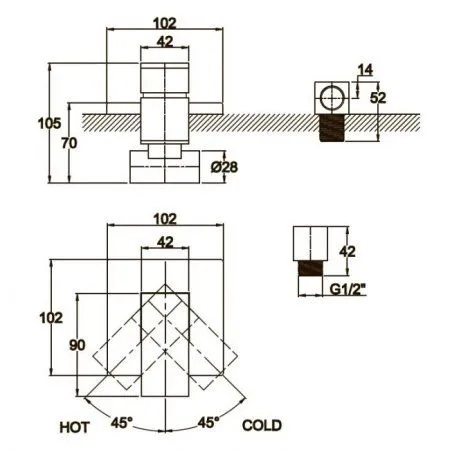 Смеситель для ванны KAISER Sonat (34177-1)