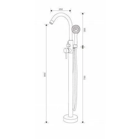 Напольный смеситель для ванны Gappo G3098 - купить в Москве по низкой цене в интернет-магазине с доставкой по всей России | HITsant Напольный смеситель для ванны Gappo G3098