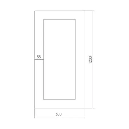 Зеркало без подсветки MIXLINE Венге 600*1200 (525433)