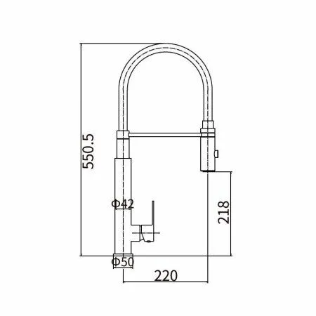 Смеситель для кухни FASHUN (A54102-12) - купить в Москве по низкой цене в интернет-магазине с доставкой по всей России | HITsant Смеситель для кухни FASHUN (A54102-12)