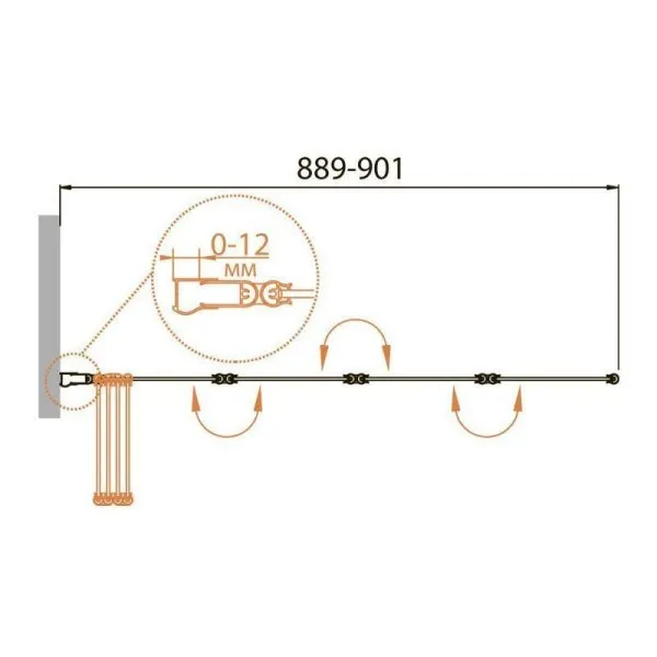 Шторка на ванну Cezares Relax RELAX-V-4-90/140-C-Bi 90*140 прозрачное стекло - купить в Москве по низкой цене в интернет-магазине с доставкой по всей России | HITsant Шторка на ванну Cezares Relax RELAX-V-4-90/140-C-Bi 90*140 прозрачное стекло