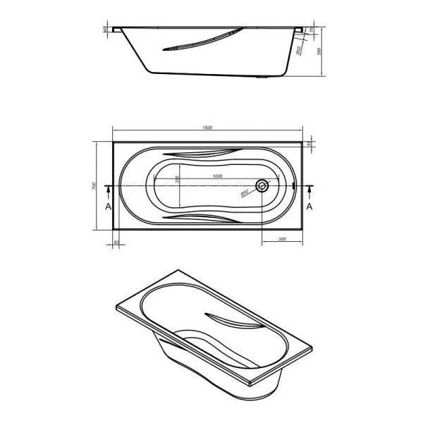 Акриловая ванна Cersanit Mito Red WP-MITO_RED*150 150x70