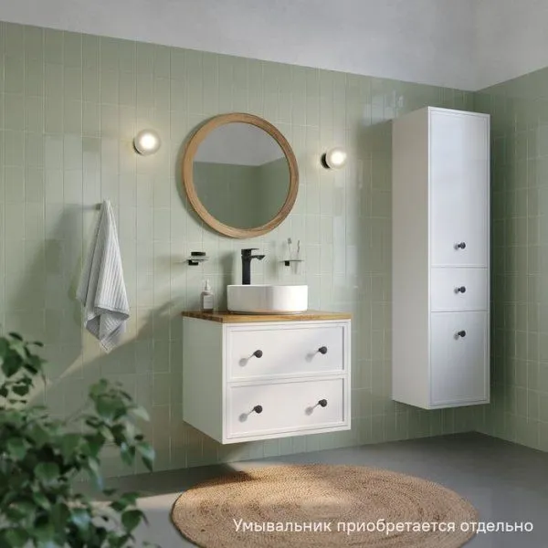 Тумба подвесная, под столешницу, 60 см, белый матовый, Torr, IDDIS, TOR60WBi95