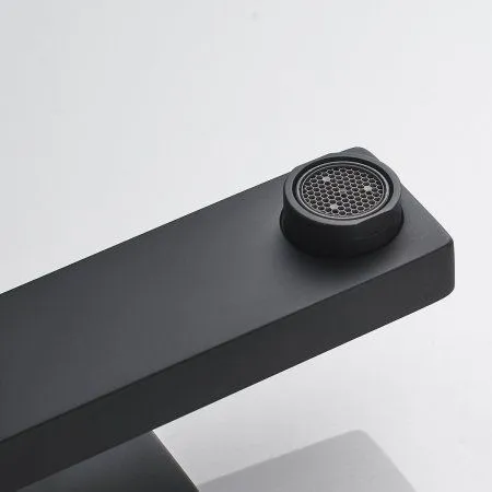 Смеситель для раковины однорычажный с гайкой Shevanik S9601H, Черный