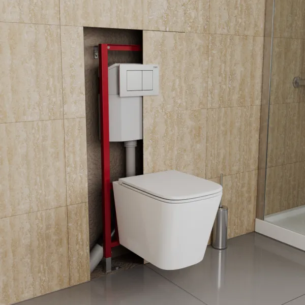 Инсталляция с белой клавишей DQ 400*165*1160мм (DI8640116)