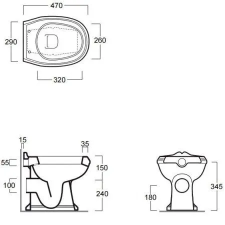 Унитаз приставной Simas Arcade AR811bi