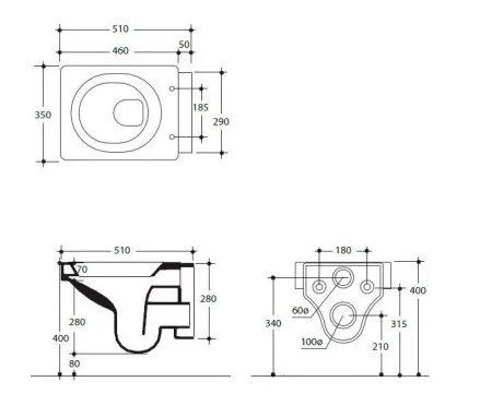 Унитаз подвесной Kerasan Cento 3514bi прямоугольный - купить в Москве по низкой цене в интернет-магазине с доставкой по всей России | HITsant Унитаз подвесной Kerasan Cento 3514bi прямоугольный