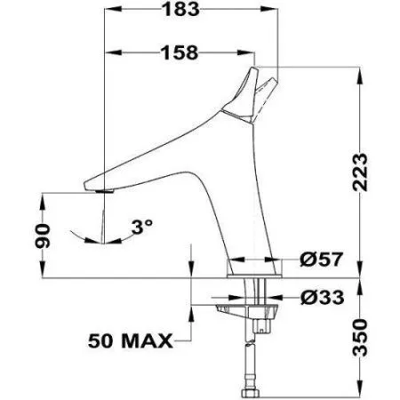 Смеситель Teka Sense 913860200 Хром