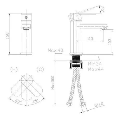 Смеситель Vivi Felice 6030 хром