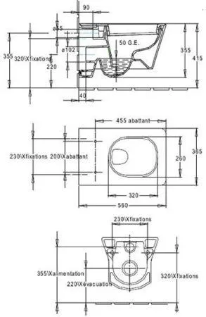 Унитаз приставной Jacob Delafon Reve E4813-00