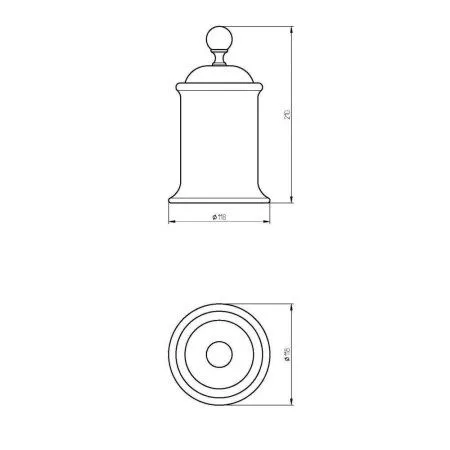 Контейнер Migliore Provance 17686 золото