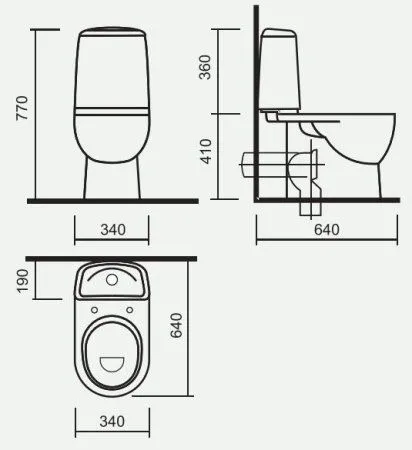 Унитаз-компакт Sanita Luxe Best D с крышкой-сиденьем