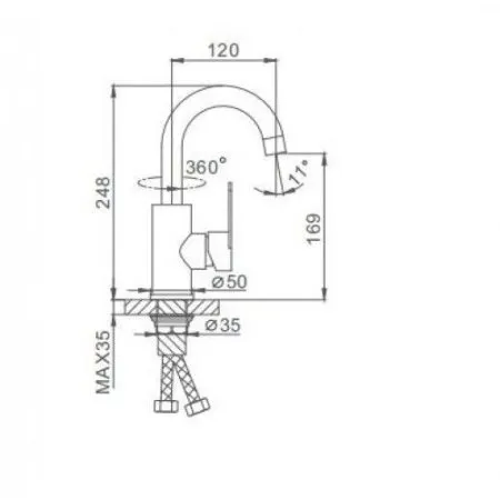Смеситель для кухни Frap F1348