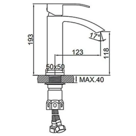 Смеситель Ledeme L71017 нержавеющая сталь