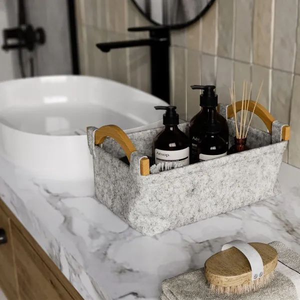 Корзина для хранения WasserKRAFT Aula WB-110-L серый