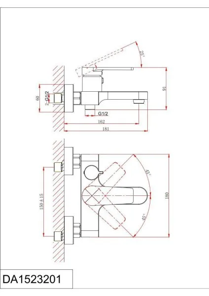 Смеситель DK для ванны Bayern.Fürth (DA1523201) - купить в Москве по низкой цене в интернет-магазине с доставкой по всей России | HITsant Смеситель DK для ванны Bayern.Fürth (DA1523201)