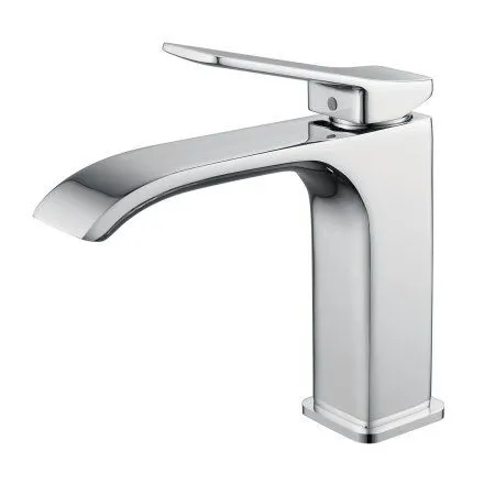 Смеситель для раковины однорычажный с гайкой Shevanik S4001, Хром