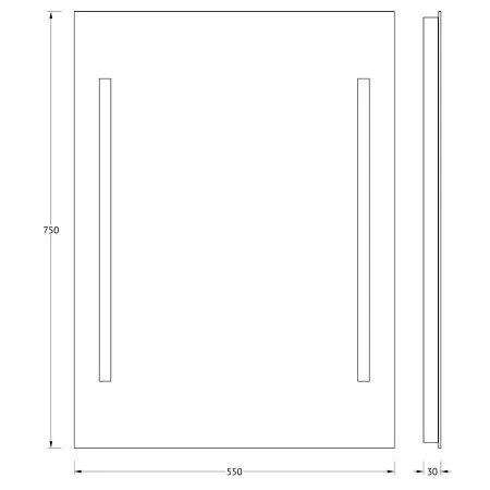 Зеркало Evoform Lumline BY 2014 55x75 - купить в Москве по низкой цене в интернет-магазине с доставкой по всей России | HITsant Зеркало Evoform Lumline BY 2014 55x75