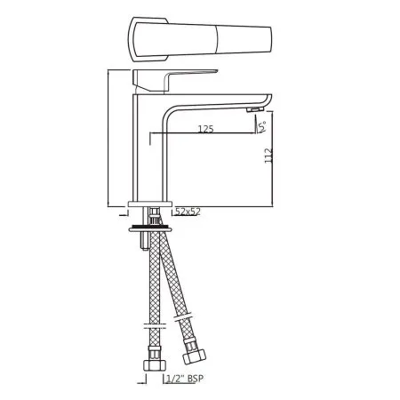 Смеситель Jaquar для раковины Kubix  (KUP-CHR-35011BPM)