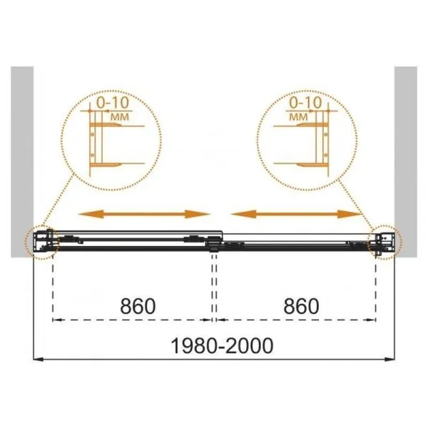 Шторка на ванну Cezares Tandem-Soft TANDEM-SOFT-VF-2-200/145-C-Cr-IV прозрачное стекло - купить в Москве по низкой цене в интернет-магазине с доставкой по всей России | HITsant Шторка на ванну Cezares Tandem-Soft TANDEM-SOFT-VF-2-200/145-C-Cr-IV прозрачное стекло