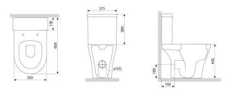 Унитаз-компакт Damixa Origin Bit 778607SC микролифт