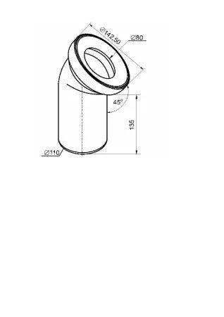 Колено для унитаза SantecPro (PR303)