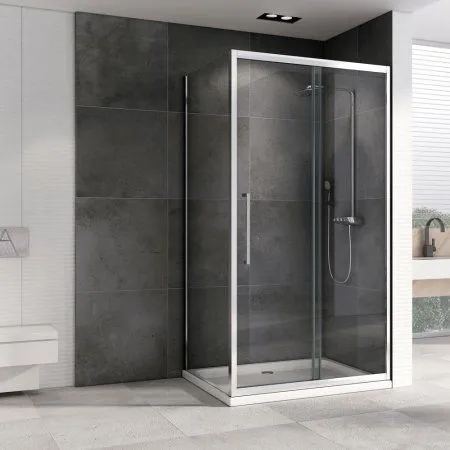 Душевой уголок ABBER Schwarzer Diamant AG30100H-S50 прозрачное/хром
