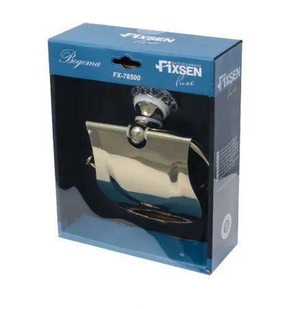 Бумагодержатель с крышкой Fixsen Bogema Gold FX-78510G золото - купить в Москве по низкой цене в интернет-магазине с доставкой по всей России | HITsant Бумагодержатель с крышкой Fixsen Bogema Gold FX-78510G золото