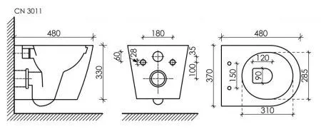 Унитаз подвесной Ceramica Nova Forma CN3011 с сиденьем микролифт