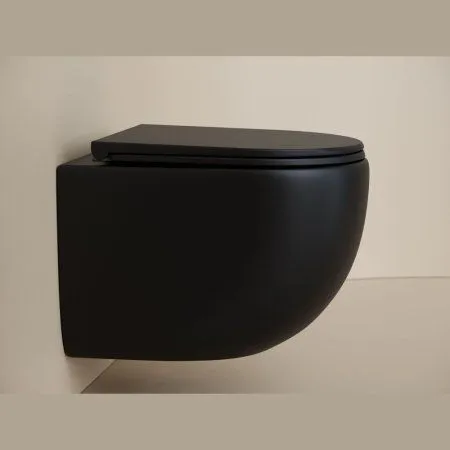 Унитаз подвесной Ceramica Nova Up CN4007MB микролифт, черный матовый - купить в Москве по низкой цене в интернет-магазине с доставкой по всей России | HITsant Унитаз подвесной Ceramica Nova Up CN4007MB микролифт, черный матовый