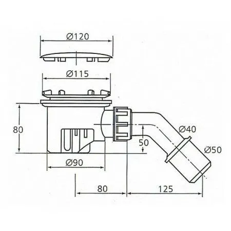 Сифон для поддона Ideal Standard Tempoplex K7817AA