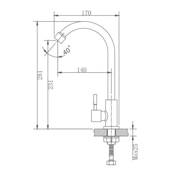 Кран на одну воду Haiba (HB4183)