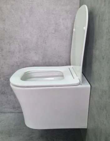 Унитаз подвесной CeramaLux 2618E, Бело-Глянцевый