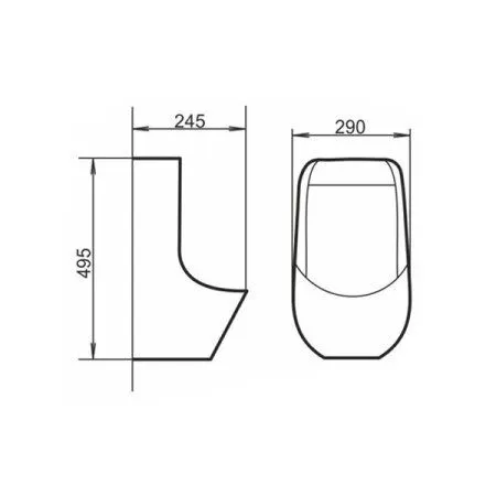 Писсуар детский COMFORTY 591W (белый), внешний подвод воды