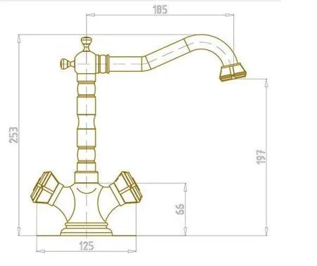Смеситель на раковину Bronze de Luxe Royal (10105/1)