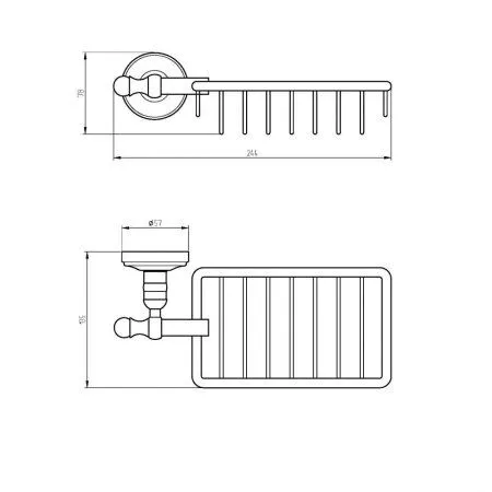 Полка Migliore Mirella 17186 бронза