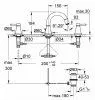 Смеситель Grohe Grandera 20417IG0 для раковины на 3 отверстия
