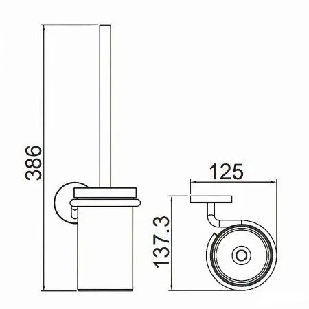 Ершик подвесной Gappo G30710-6, черный