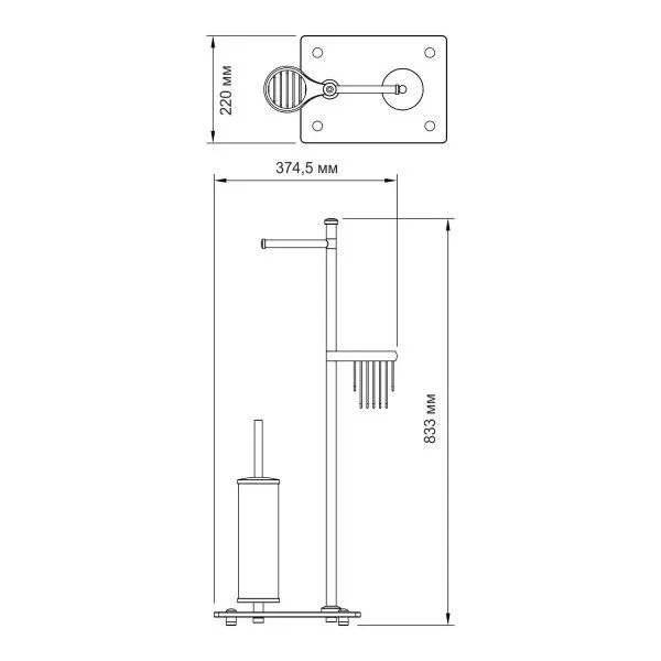 Стойка WasserKRAFT K-1264N никель