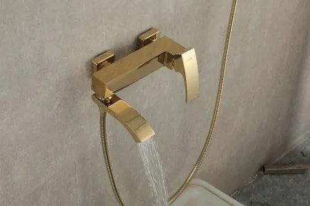 Смеситель для ванны Gappo G3207-3, однорычажный, золото