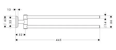 Полотенцедержатель Hansgrohe Logis Classic двойной