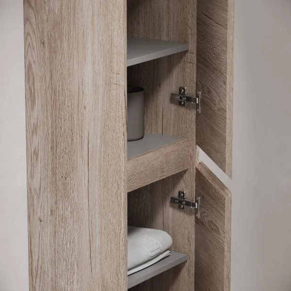 Шкаф-пенал SANCOS Libra подвесной, 350х300х1600 мм, дуб галифакс натуральный,  PLB35EG