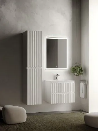 Тумба подвесная SANCOS Snob R 590х445х500, c двумя ящиками оснащенными доводчиками, Bianco, SNR60W