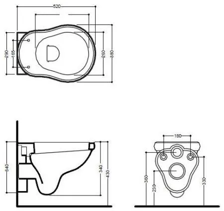 Унитаз подвесной Kerasan Retro 101501 белый